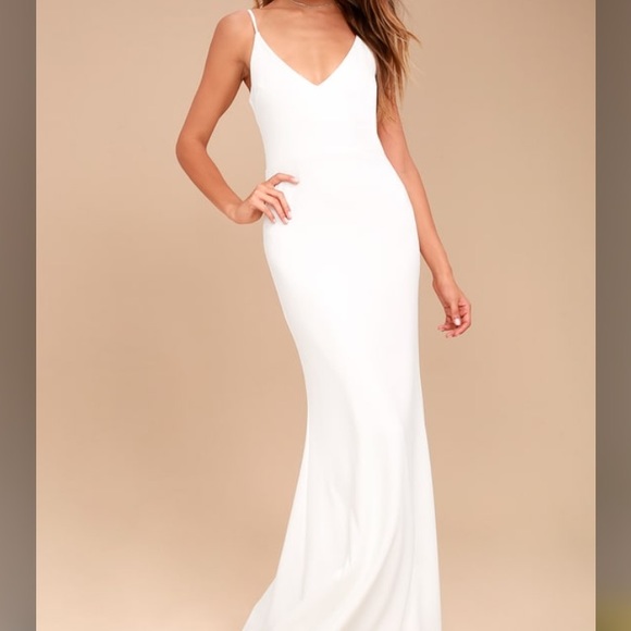 Lulu’s White Maxi Dress - Small - Picture 1 of 6